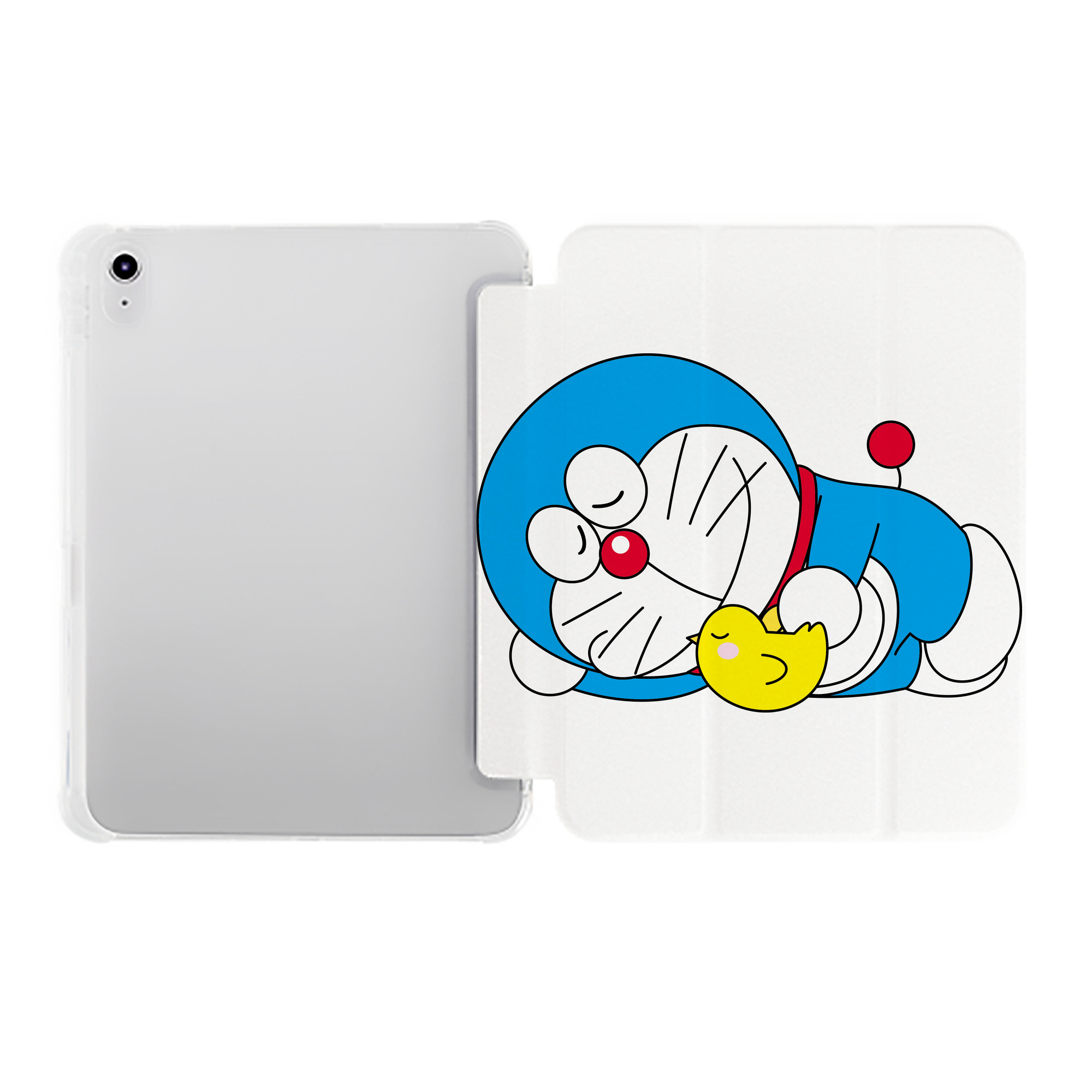 （画像用） ドラえもん Doraemon IPad ケース ペン収納付き 三つ折りスタンド PUレザー×シリコン 対応機種9.5/10.5/10.9インチ